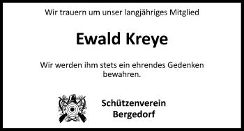 Traueranzeige von Ewald Kreye von Nordwest-Zeitung