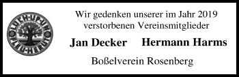 Traueranzeige von Hermann Harms von Nordwest-Zeitung