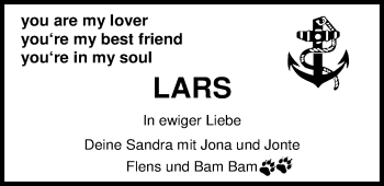 Traueranzeige von Lars Tessmann von Nordwest-Zeitung