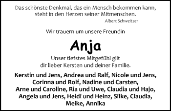 Traueranzeige von Anja Reckemeyer von Nordwest-Zeitung