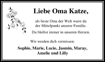 Traueranzeige von Magrit Fehner von Nordwest-Zeitung