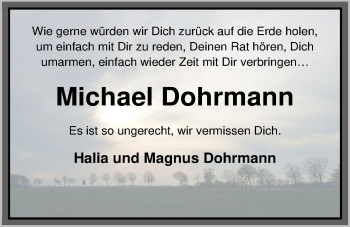 Traueranzeige von Michael Dohrmann von Nordwest-Zeitung