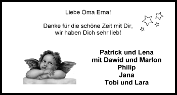 Traueranzeige von Erna Kreciek von Nordwest-Zeitung