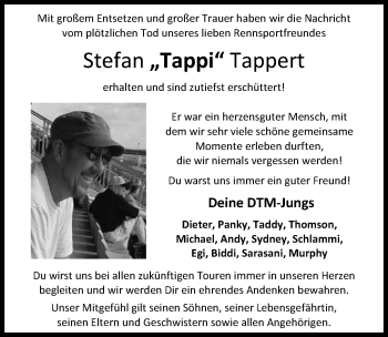 Traueranzeige von Stefan Tappert von Nordwest-Zeitung