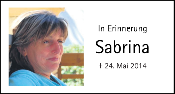 Traueranzeige von Sabrina Sonnabend von Nordwest-Zeitung