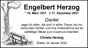 Traueranzeige von Engelbert Herzog von Nordwest-Zeitung