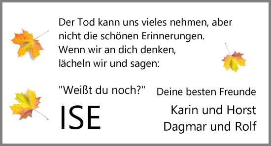 Traueranzeige von Marie-Luise Gottschalk von Nordwest-Zeitung
