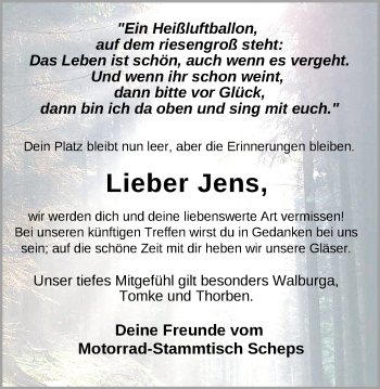 Traueranzeige von Jens Albers von Nordwest-Zeitung