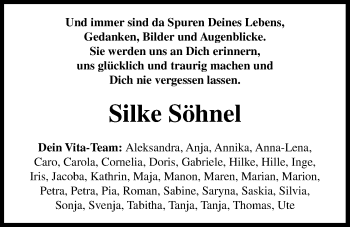 Traueranzeige von Silke Söhnel von Nordwest-Zeitung