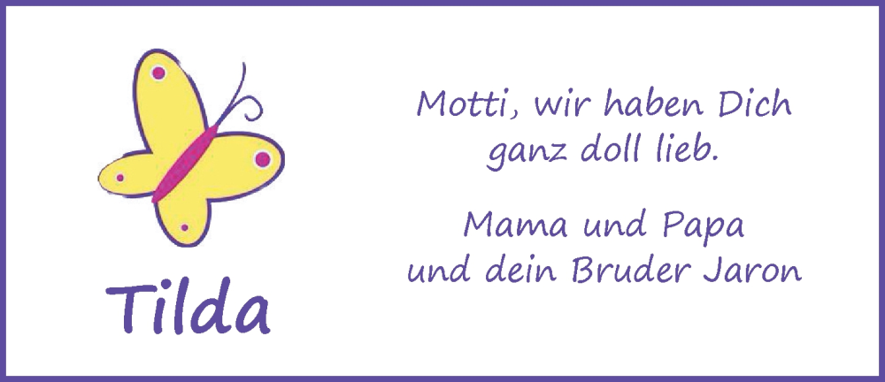  Traueranzeige für Tilda Hayen vom 06.05.2023 aus Nordwest-Zeitung