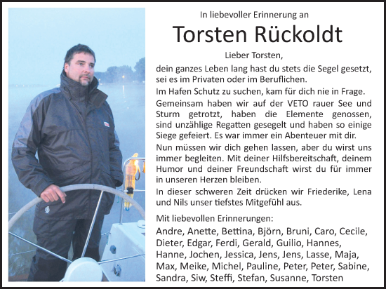 Traueranzeige von Torsten Rückoldt von Nordwest-Zeitung