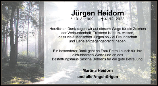 Traueranzeige von Jürgen Heidorn von Nordwest-Zeitung