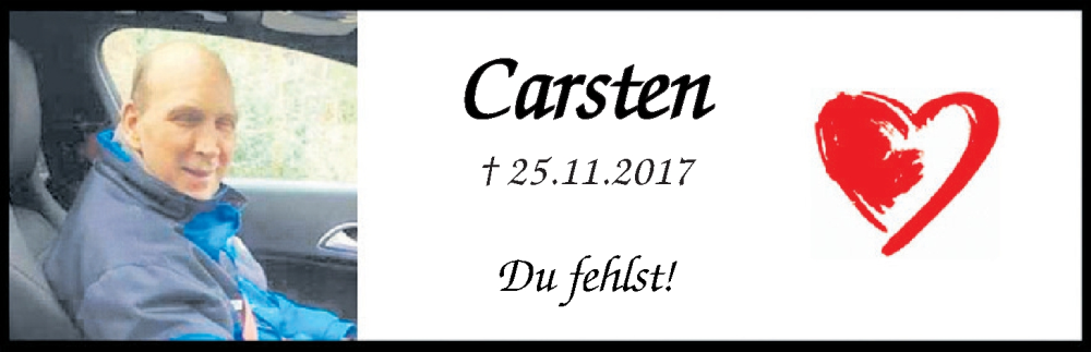  Traueranzeige für Carsten Wortmeyer vom 26.11.2024 aus Nordwest-Zeitung