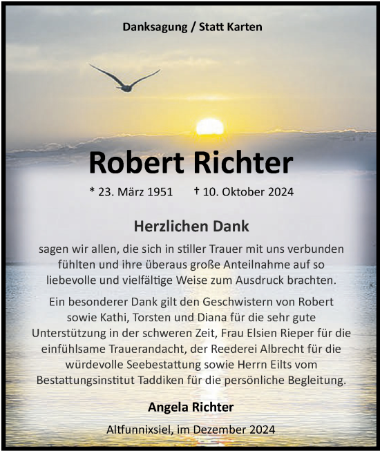 Traueranzeige von Robert Richter von WZ/JW/AH