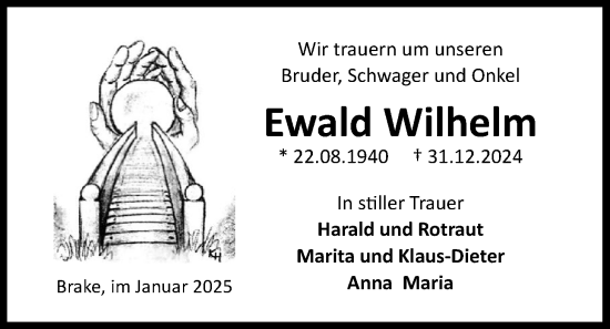 Traueranzeige von Ewald Wilhelm von Nordwest-Zeitung