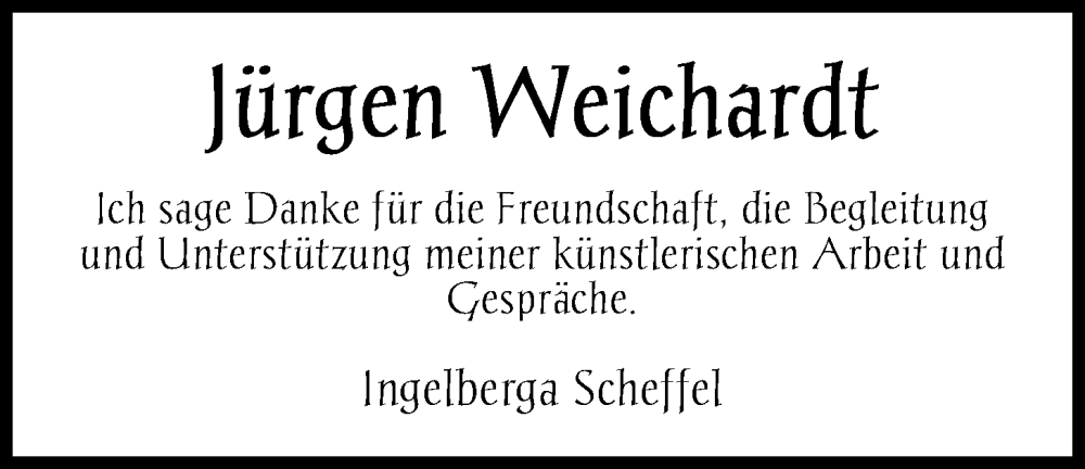  Traueranzeige für Jürgen Weichardt vom 25.11.2025 aus Nordwest-Zeitung