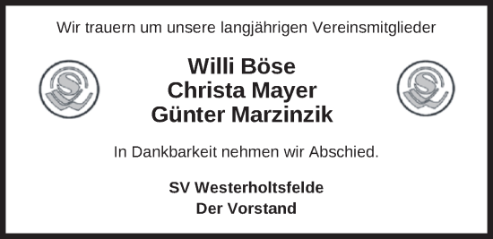 Traueranzeige von Im Gedenken  2024 von Nordwest-Zeitung