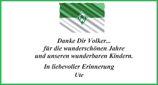 Traueranzeige von Volker Abel von Nordwest-Zeitung