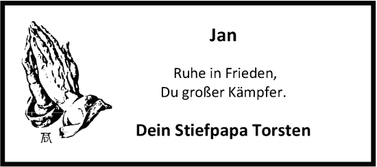 Traueranzeige von Jan Schilling von WZ/JW/AH