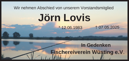 Traueranzeige von Jörn Lovis von Nordwest-Zeitung