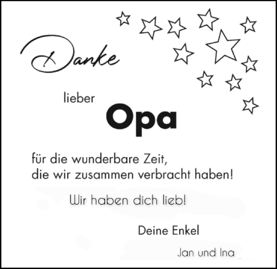 Traueranzeige von Heinz Drinkuth von Nordwest-Zeitung