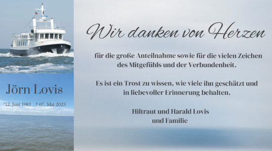 Traueranzeige von Jörn Lovis von Nordwest-Zeitung