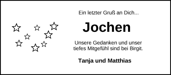 Traueranzeige von Jochen Cornelssen von WZ/JW/AH