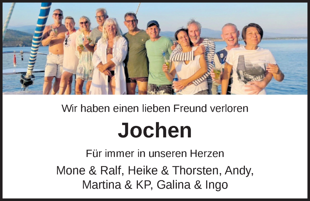  Traueranzeige für Jochen Cornelssen vom 31.01.2026 aus WZ/JW/AH