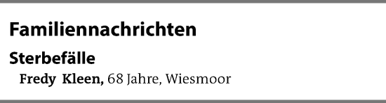 Traueranzeige von Sterbetafel vom 31.01.2026 von Emder Zeitung