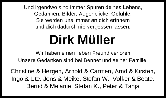 Traueranzeige von Dirk Müller von Nordwest-Zeitung