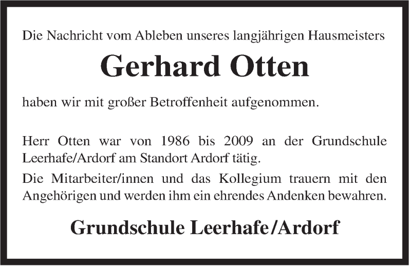  Traueranzeige für Gerhard Otten vom 12.10.2013 aus Rhein-Zeitung
