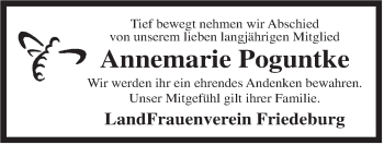 Traueranzeige von Annemarie Poguntke von Rhein-Zeitung