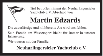 Traueranzeige von Martin Edzards von Rhein-Zeitung