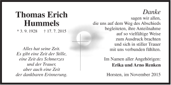 Traueranzeige von Thomas Erich von Rhein-Zeitung