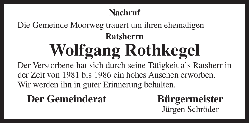 Traueranzeige für Wolfgang Rothkegel vom 28.02.2018 aus Rhein-Zeitung