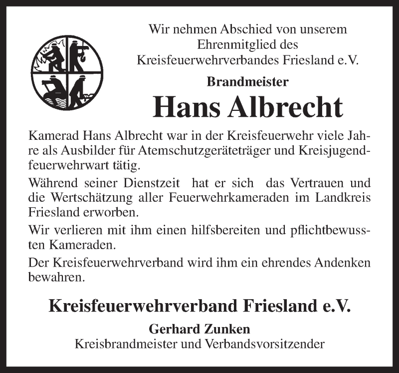  Traueranzeige für Hans Albrecht vom 01.03.2018 aus Rhein-Zeitung