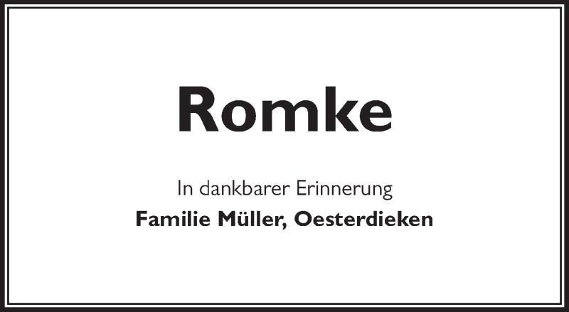  Traueranzeige für Romke van der Meer vom 23.01.2019 aus Rhein-Zeitung