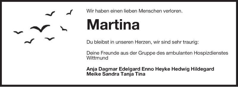  Traueranzeige für Martina Gerdes vom 03.05.2019 aus Rhein-Zeitung