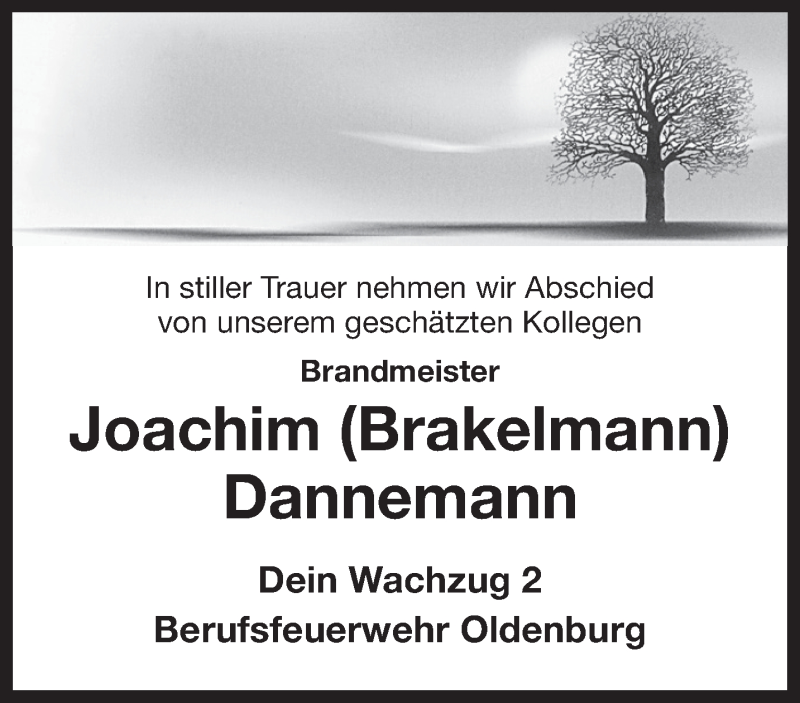  Traueranzeige für Joachim Dannemann vom 03.06.2020 aus Anzeiger für Harlingerland