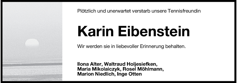  Traueranzeige für Karin Eibenstein vom 06.02.2021 aus Wilhelmshavener Zeitung