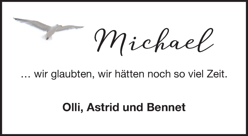 Traueranzeige für Michael Burkardt vom 28.01.2023 aus Anzeiger für Harlingerland