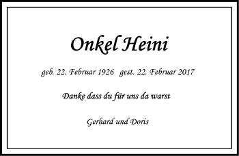 Traueranzeige von Heinrich Rohlfs von Emder Zeitung